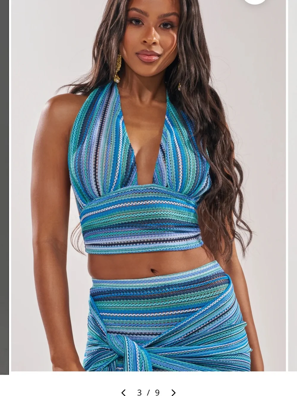 Akira Crushing On You Blue knit set
